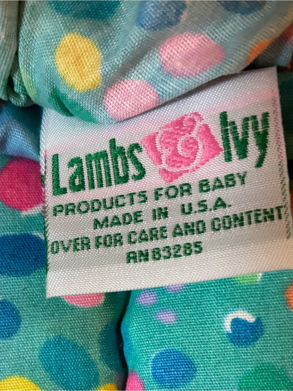 VTG Safari Colorful 3D Giraffe Lambs & Ivy Nursery Crib Comforter Blanket READ